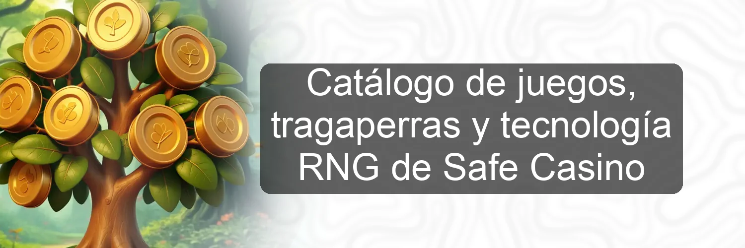 Catálogo de juegos, tragaperras y tecnología RNG de Safe Casino Catálogo de juegos, tragaperras y tecnología RNG de Safe Casino
