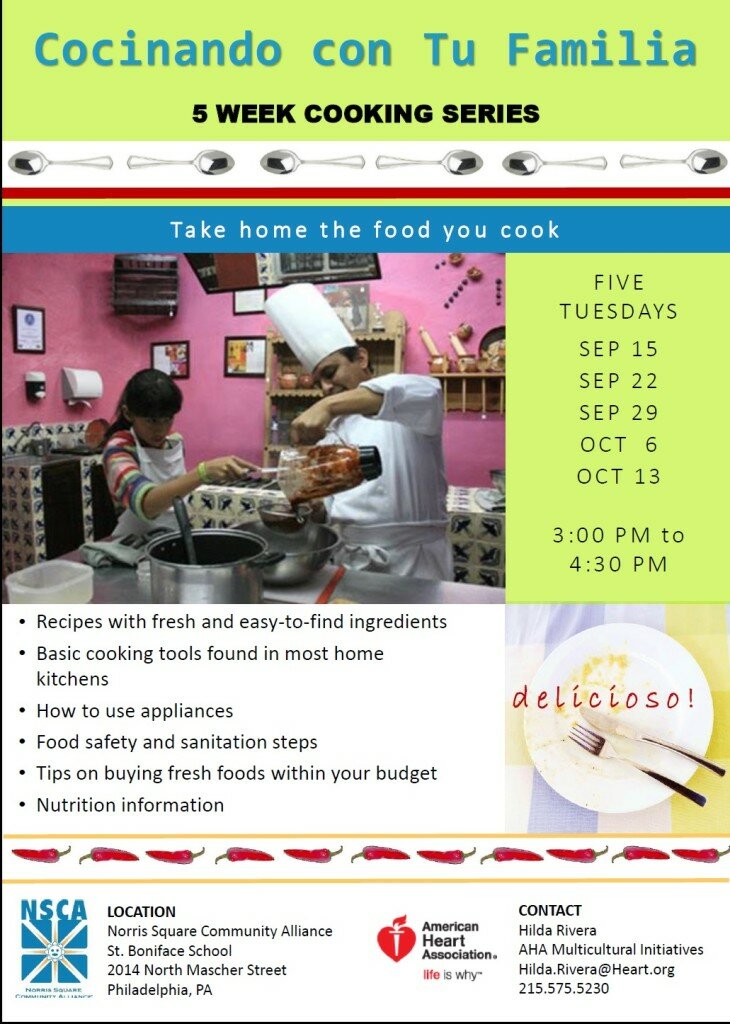 Fall 2015 Cooking Classes English