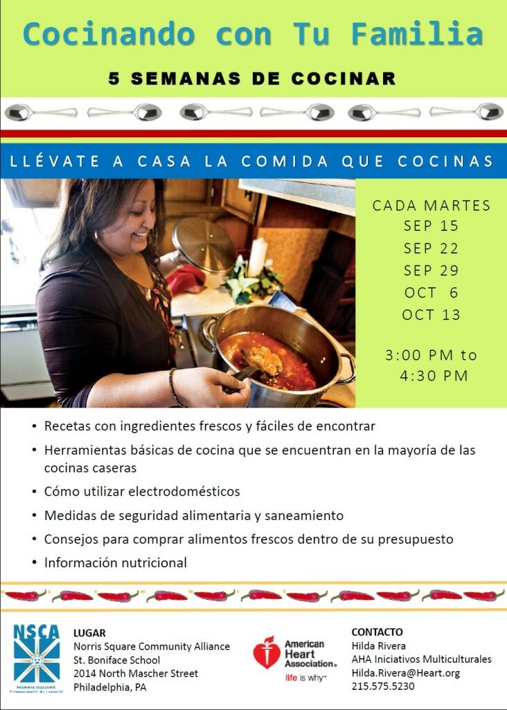 Fall 2015 Cooking Classes Esp