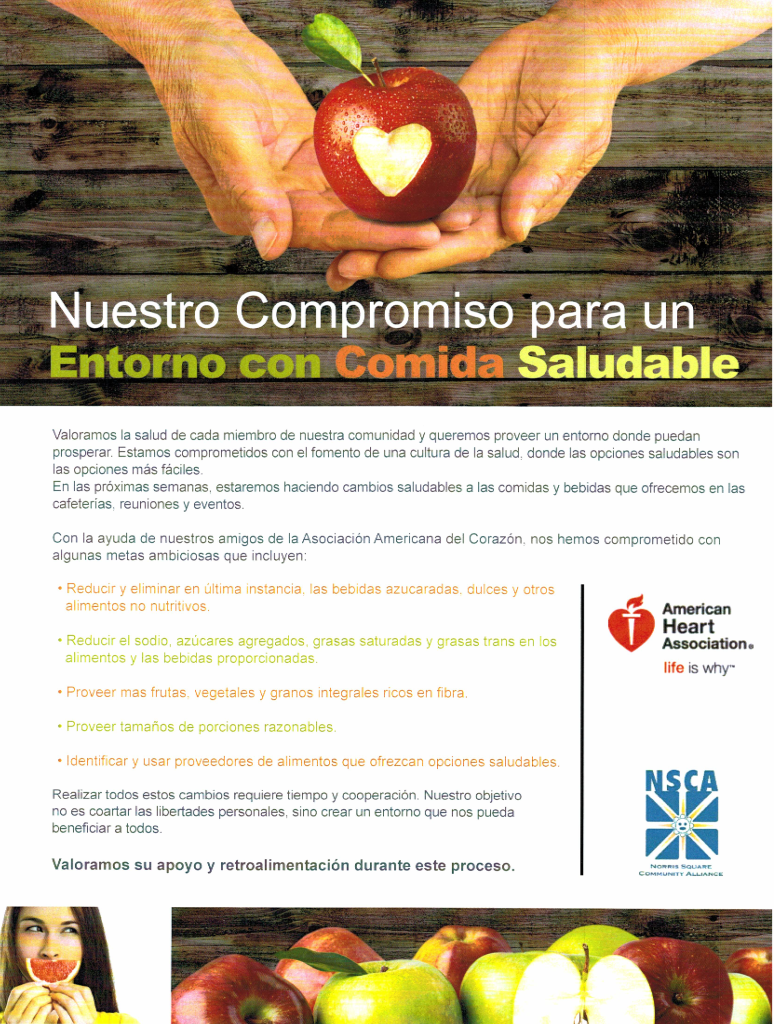 NSCA AHA Healthy Eating Announcement 2015