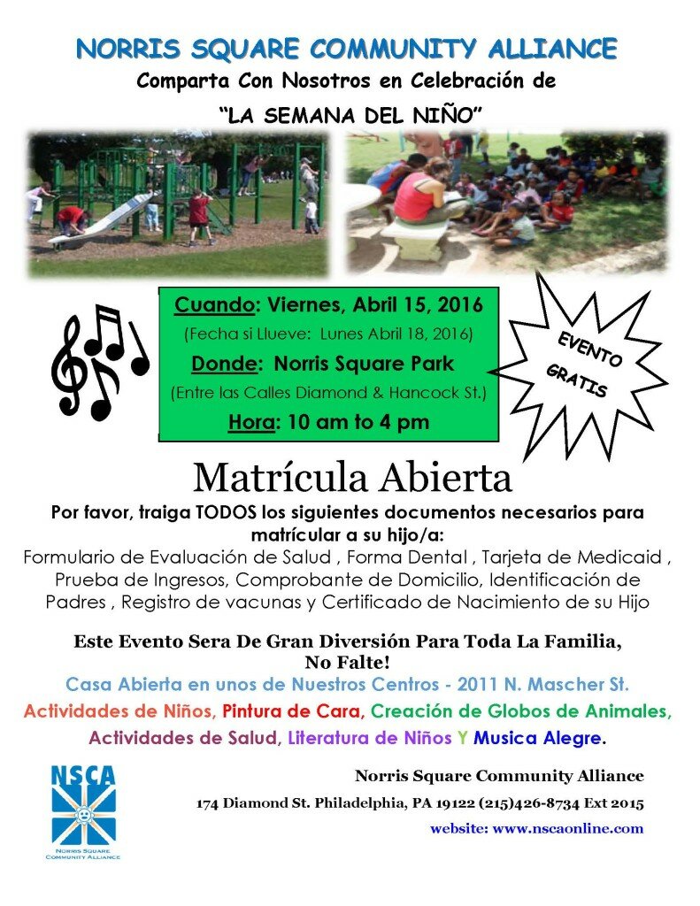 Week of the Child 2016 Span Flyer